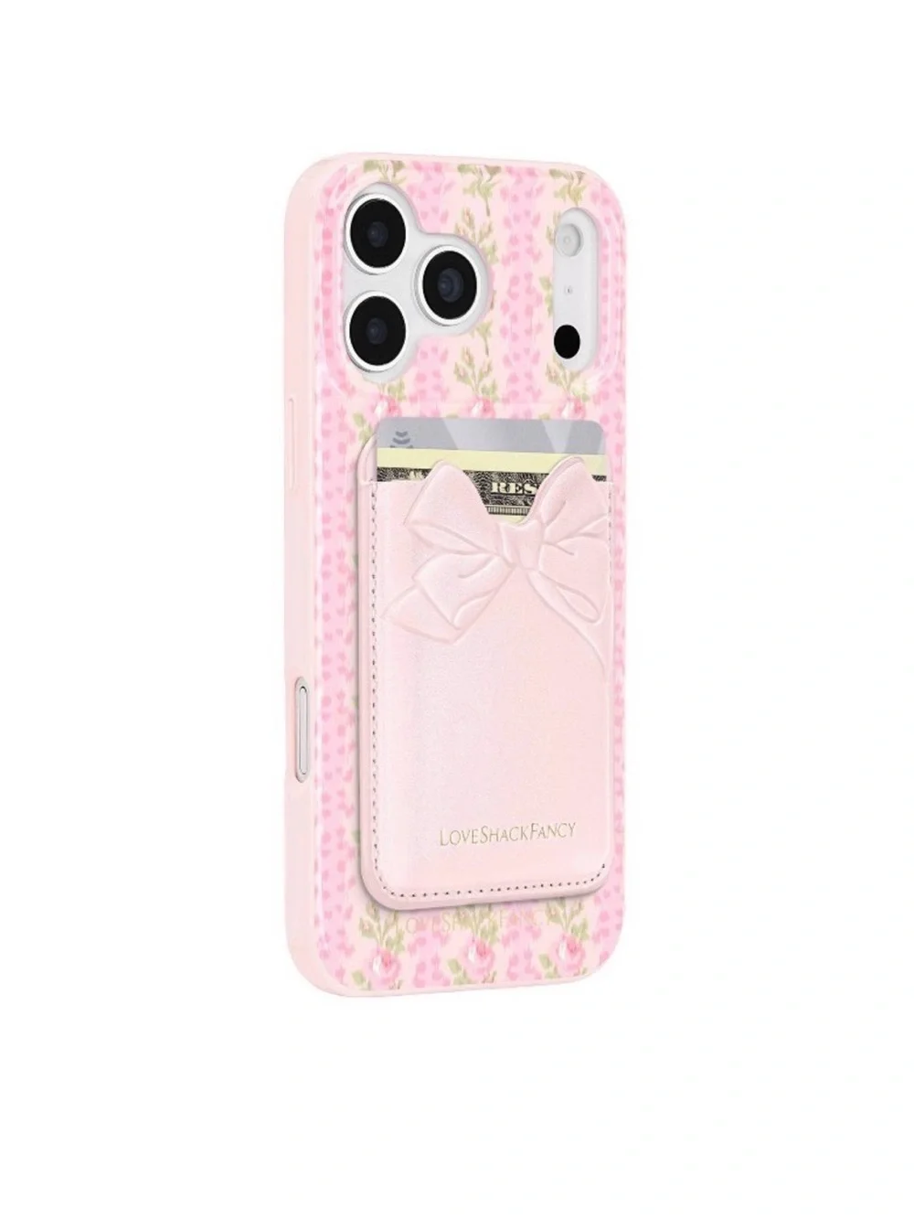 LoveShackFancy x Target Case-mate Pink Floral Card Wallet iPhone Case with Bow